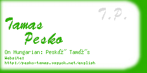 tamas pesko business card